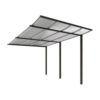 Cityscape Direct Modulo Bicycle Shelter 3400mm / Black (RAL 9005) / Single + Extension Unit (No Cladding)