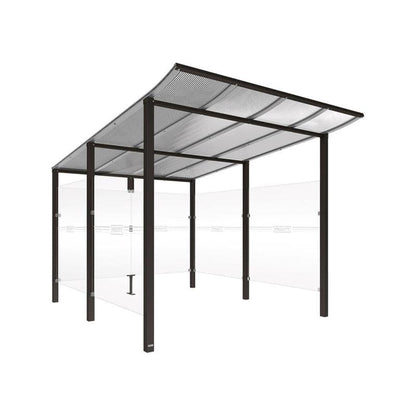 Cityscape Direct Modulo Bicycle Shelter 3400mm / Black (RAL 9005) / Single Unit (Full Cladding)