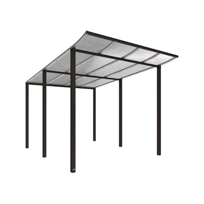 Cityscape Direct Modulo Bicycle Shelter 3400mm / Black (RAL 9005) / Single Unit (No Cladding)