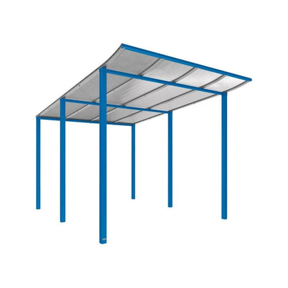 Cityscape Direct Modulo Bicycle Shelter 3400mm / Blue (RAL 5010) / Single Unit (No Cladding)