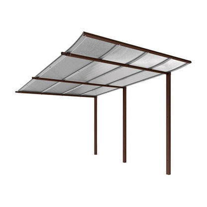 Cityscape Direct Modulo Bicycle Shelter 3400mm / Brown (RAL 8017) / Single + Extension Unit (No Cladding)