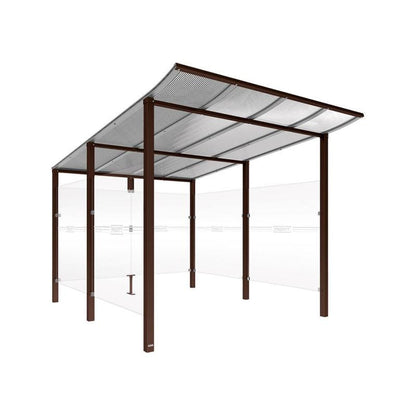 Cityscape Direct Modulo Bicycle Shelter 3400mm / Brown (RAL 8017) / Single Unit (Full Cladding)
