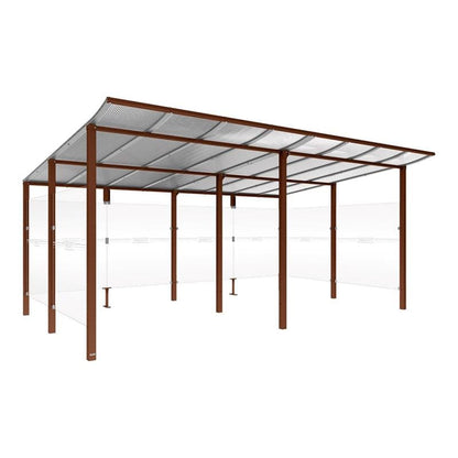 Cityscape Direct Modulo Bicycle Shelter 3400mm / Corten Effect / Single + Extension Unit (Full Cladding)