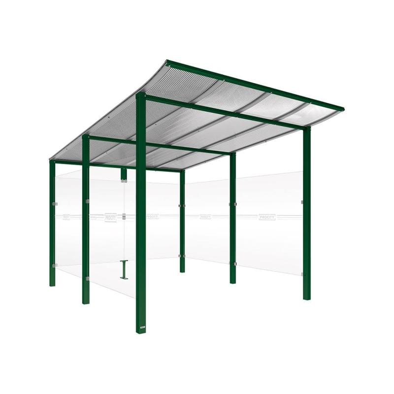 Cityscape Direct Modulo Bicycle Shelter 3400mm / Green (RAL 6005) / Single Unit (Full Cladding)
