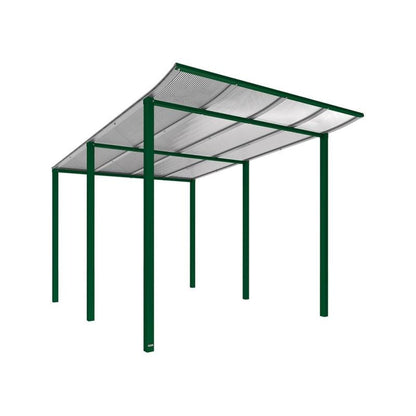 Cityscape Direct Modulo Bicycle Shelter 3400mm / Green (RAL 6005) / Single Unit (No Cladding)