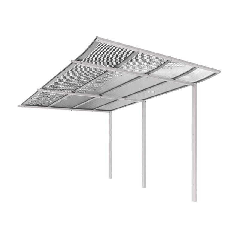 Cityscape Direct Modulo Bicycle Shelter 3400mm / Light Grey (RAL 7044) / Single + Extension Unit (No Cladding)