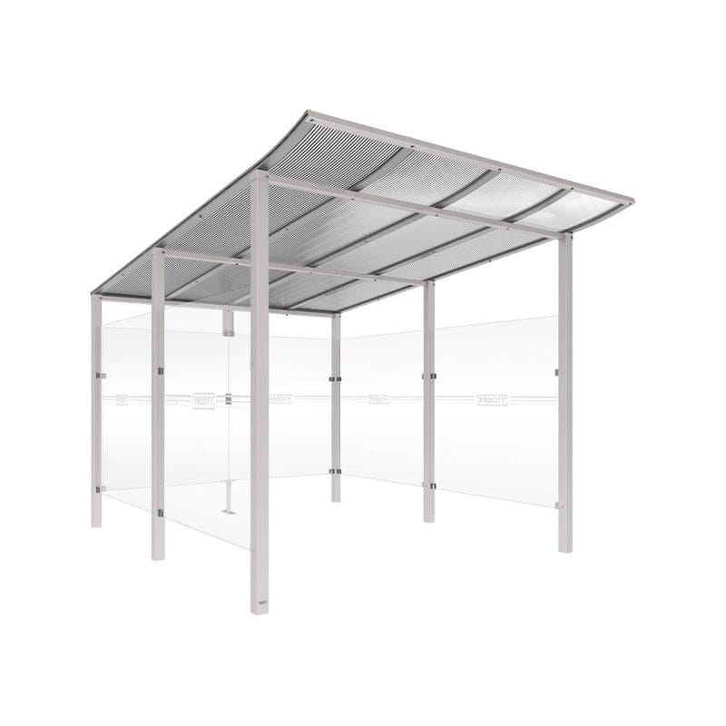 Cityscape Direct Modulo Bicycle Shelter 3400mm / Light Grey (RAL 7044) / Single Unit (Full Cladding)