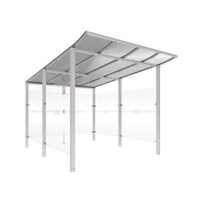Cityscape Direct Modulo Bicycle Shelter 3400mm / Light Grey (RAL 7044) / Single Unit (Full Cladding)