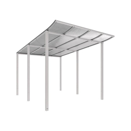 Cityscape Direct Modulo Bicycle Shelter 3400mm / Light Grey (RAL 7044) / Single Unit (No Cladding)