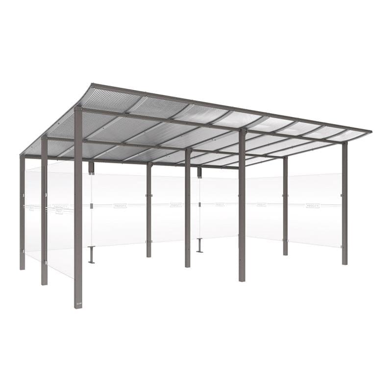 Cityscape Direct Modulo Bicycle Shelter 3400mm / Procity Grey / Single + Extension Unit (Full Cladding)