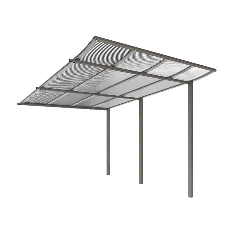 Cityscape Direct Modulo Bicycle Shelter 3400mm / Procity Grey / Single + Extension Unit (No Cladding)