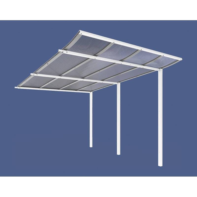 Cityscape Direct Modulo Bicycle Shelter 3400mm / White (RAL 9010) / Single + Extension Unit (No Cladding)