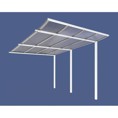 Cityscape Direct Modulo Bicycle Shelter 3400mm / White (RAL 9010) / Single + Extension Unit (No Cladding)