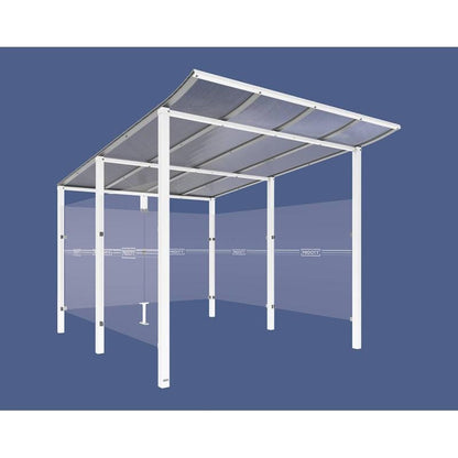 Cityscape Direct Modulo Bicycle Shelter 3400mm / White (RAL 9010) / Single Unit (Full Cladding)