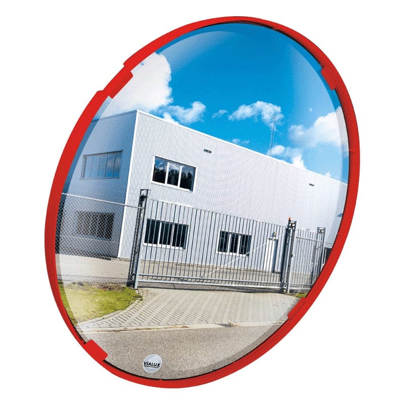 Cityscape Direct Multi-Purpose Mirror with Coloured Frames 400mm diameter / Polymir / Red