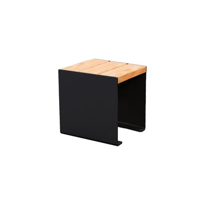 Cityscape Direct Kube Bench (Steel and Wood) 450mm / Light Oak / Black RAL 9005)