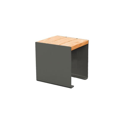 Cityscape Direct Kube Bench (Steel and Wood) 450mm / Light Oak / Procity Grey