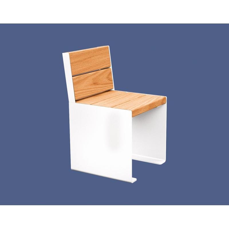 Cityscape Direct Kube Seat (Steel and Wood) 450mm / Light Oak / White (RAL 9010)