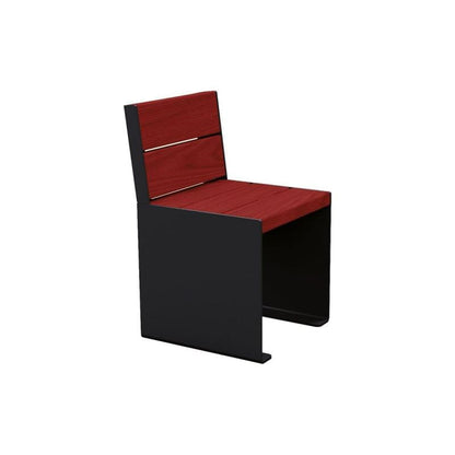 Cityscape Direct Kube Seat (Steel and Wood) 450mm / Mahogany / Black RAL 9005)