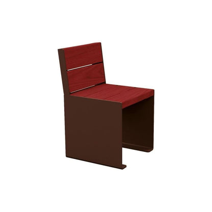 Cityscape Direct Kube Seat (Steel and Wood) 450mm / Mahogany / Brown (RAL 8017)