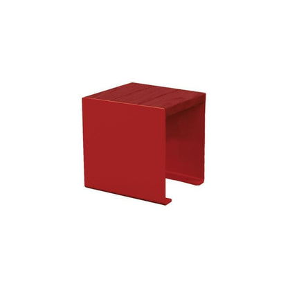 Cityscape Direct Kube Bench (Steel and Wood) 450mm / Mahogany / Burgundy (RAL 3004)