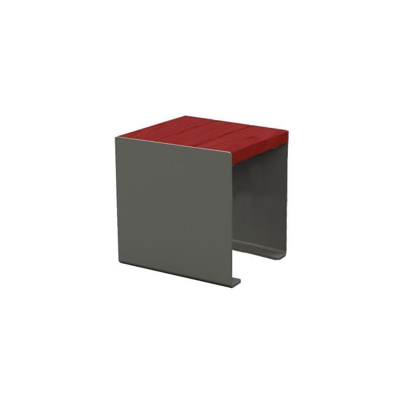 Cityscape Direct Kube Bench (Steel and Wood) 450mm / Mahogany / Procity Grey