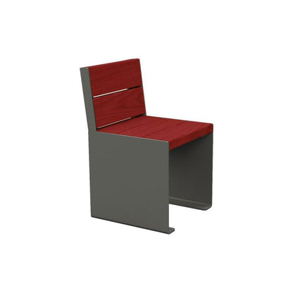 Cityscape Direct Kube Seat (Steel and Wood) 450mm / Mahogany / Procity Grey