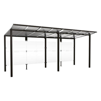 Cityscape Direct Modulo Bus Shelter 5000mm / Black (RAL 9005) / No side cladding