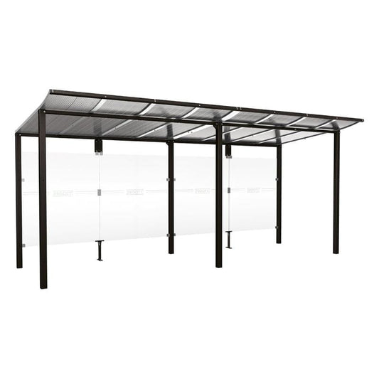 Cityscape Direct Modulo Bus Shelter 5000mm / Black (RAL 9005) / No side cladding