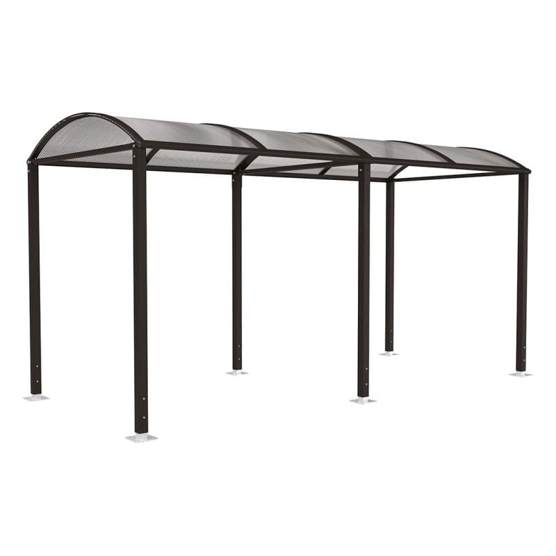 Cityscape Direct Voute Walkway Shelter 5000mm / Black (RAL 9005) / Not Required