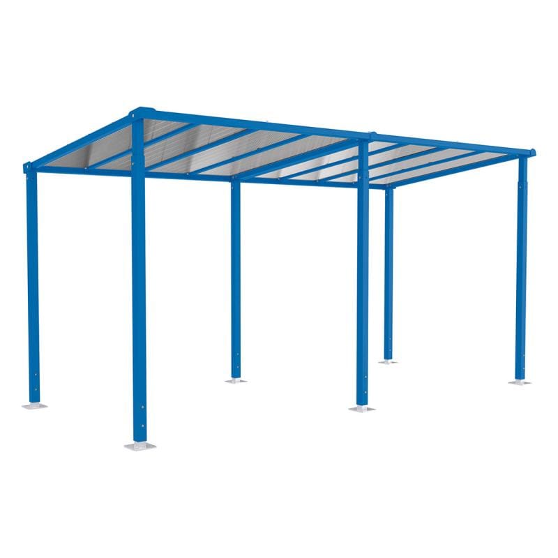 Cityscape Direct Milan Walkway Shelter 5000mm / Blue (RAL 5010) / No Required