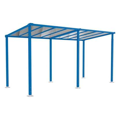 Cityscape Direct Milan Walkway Shelter 5000mm / Blue (RAL 5010) / No Required