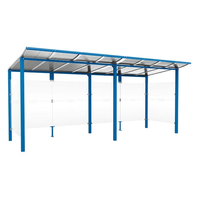 Cityscape Direct Modulo Bus Shelter 5000mm / Blue (RAL 5010) / With cladding on both sides