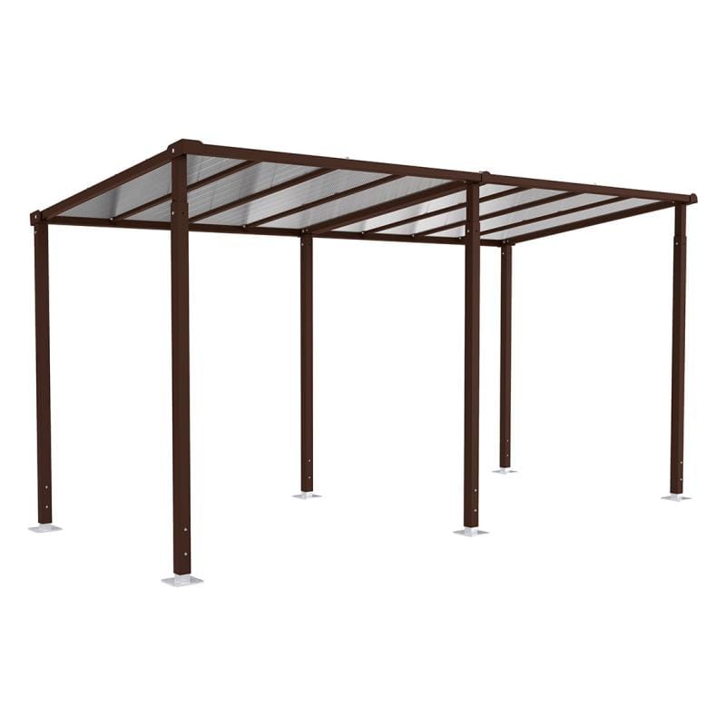 Cityscape Direct Milan Walkway Shelter 5000mm / Brown (RAL 8017) / No Required