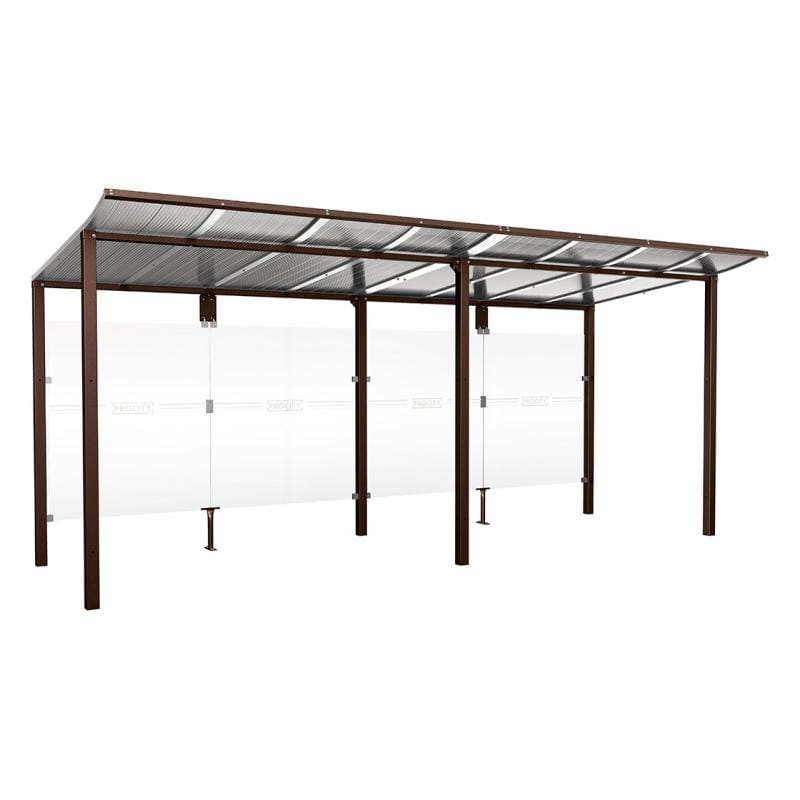 Cityscape Direct Modulo Bus Shelter 5000mm / Brown (RAL 8017) / No side cladding