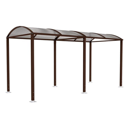 Cityscape Direct Voute Walkway Shelter 5000mm / Brown (RAL 8017) / Not Required