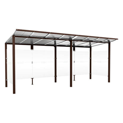 Cityscape Direct Modulo Bus Shelter 5000mm / Brown (RAL 8017) / With cladding on both sides