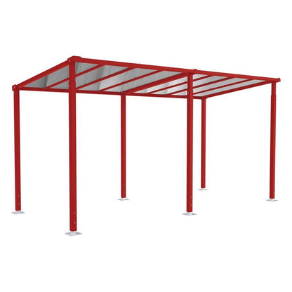 Cityscape Direct Milan Walkway Shelter 5000mm / Burgundy (RAL 3004) / No Required