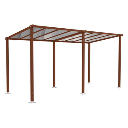 Cityscape Direct Milan Walkway Shelter 5000mm / Corten Effect / No Required