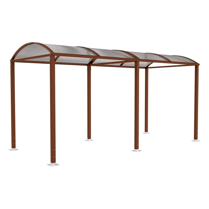 Cityscape Direct Voute Walkway Shelter 5000mm / Corten Effect / Not Required