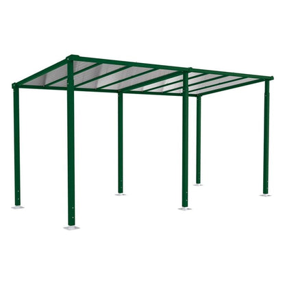 Cityscape Direct Milan Walkway Shelter 5000mm / Green (RAL 6005) / No Required