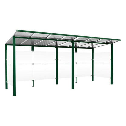 Cityscape Direct Modulo Bus Shelter 5000mm / Green (RAL 6005) / With cladding on both sides