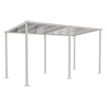 Cityscape Direct Milan Walkway Shelter 5000mm / Light Grey (RAL 7044) / No Required