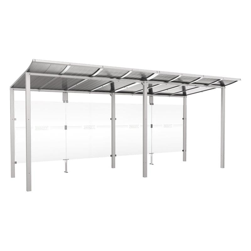 Cityscape Direct Modulo Bus Shelter 5000mm / Light Grey (RAL 7044) / No side cladding