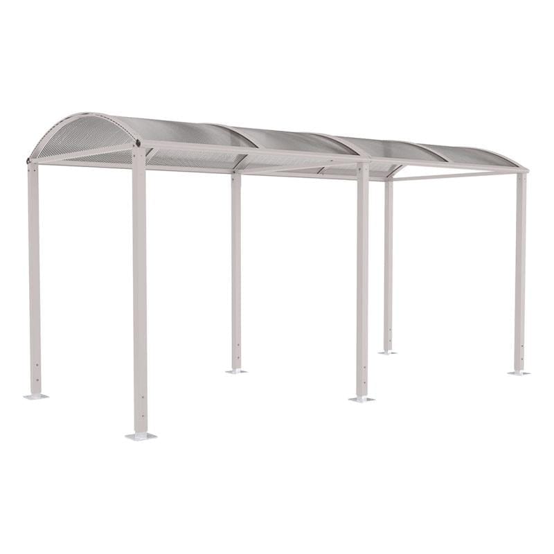 Cityscape Direct Voute Walkway Shelter 5000mm / Light Grey (RAL 7044) / Not Required