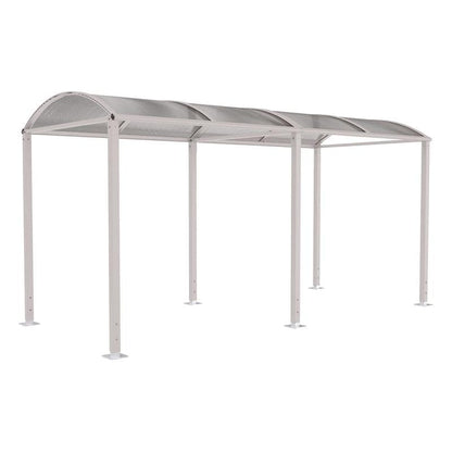 Cityscape Direct Voute Walkway Shelter 5000mm / Light Grey (RAL 7044) / Not Required