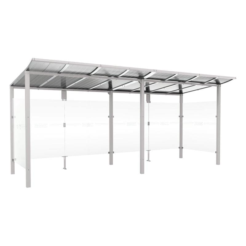 Cityscape Direct Modulo Bus Shelter 5000mm / Light Grey (RAL 7044) / With cladding on both sides