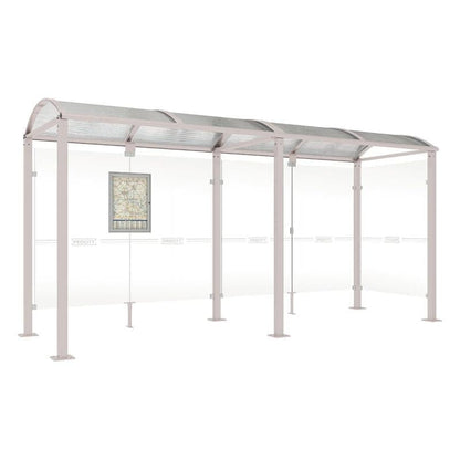 Cityscape Direct Voute Bus Shelter 5000mm / Light Grey (RAL 7044) / With cladding on one side