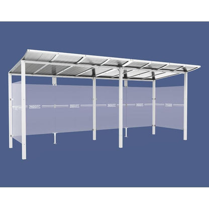 Cityscape Direct Modulo Bus Shelter 5000mm / White (RAL 9010) / With cladding on both sides