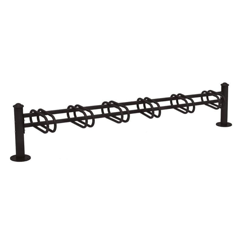 Cityscape Direct Province Bicycle Rack - Single Sided 6 Spaces / Black (RAL 9005) / Agora